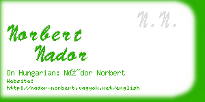 norbert nador business card